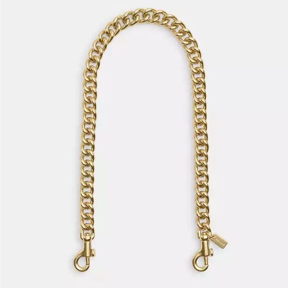 NWT COACH GOLD CHUNKY SHOULDER STRAP - Picture 1 of 2